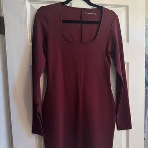 Burgundy Abercrombie fitted dress size small